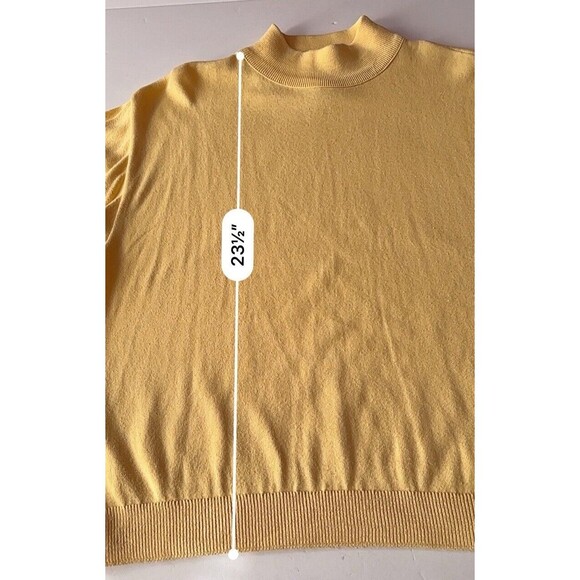 Pendleton Yellow Long Sleeve Sweater Women's Size XL Cotton Pullover Made in USA - Picture 6 of 8